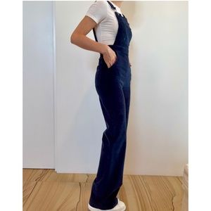 REFORMATION Blue Corduroy "Rodeo" Overalls (LIKE NEW)
